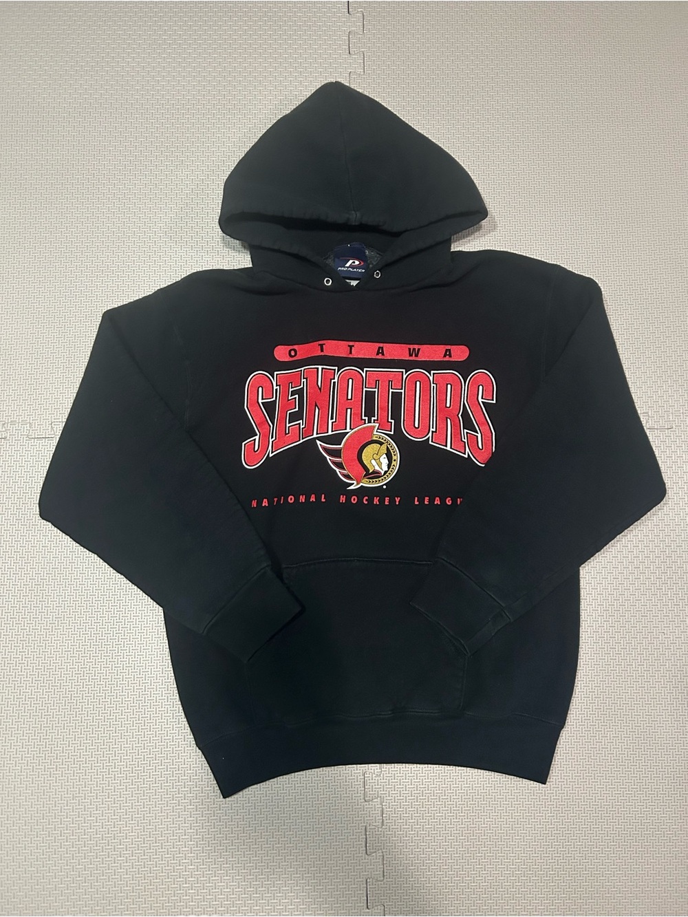 Pro Player Ottawa Senators Black Hoodie with Red Team Graphic